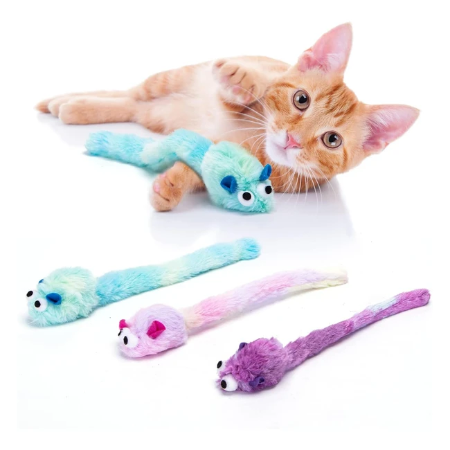 Paquete 3 Ratones de Juguete para Gatos - Nobleza - Ref 1234 - Hierba Gatera - 