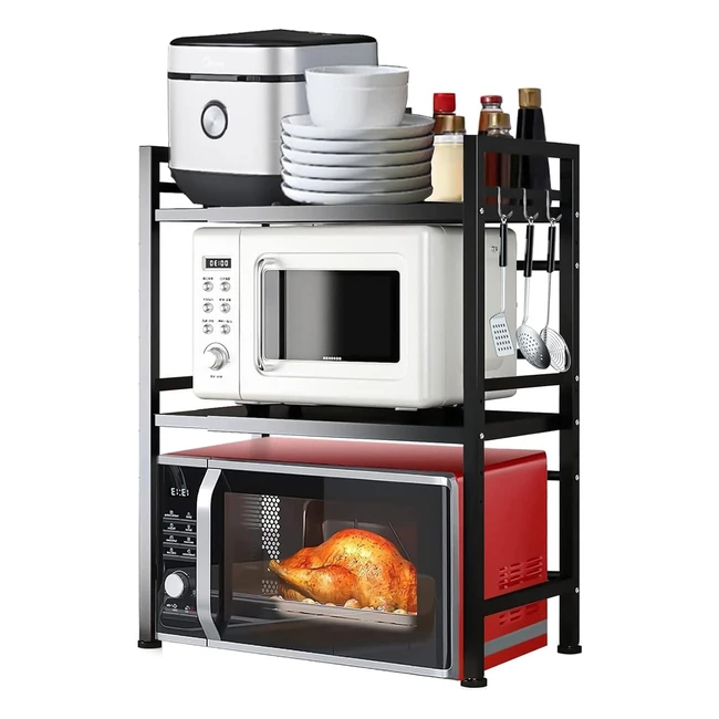 Soporte Extensible Microondas Ajustable Organizador Negro