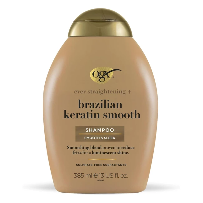 OGX Shampoing Brazilian Keratin Therapy 385ml - Shampooing lissant à la kératine