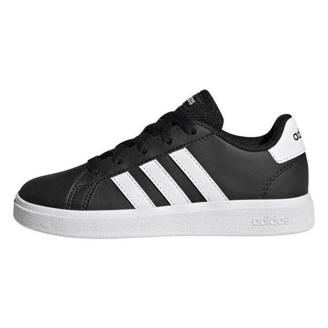 Adidas Kids Grand Court Tennis Sneakers - Core Noir/Ftwr Blanc - 1 UK