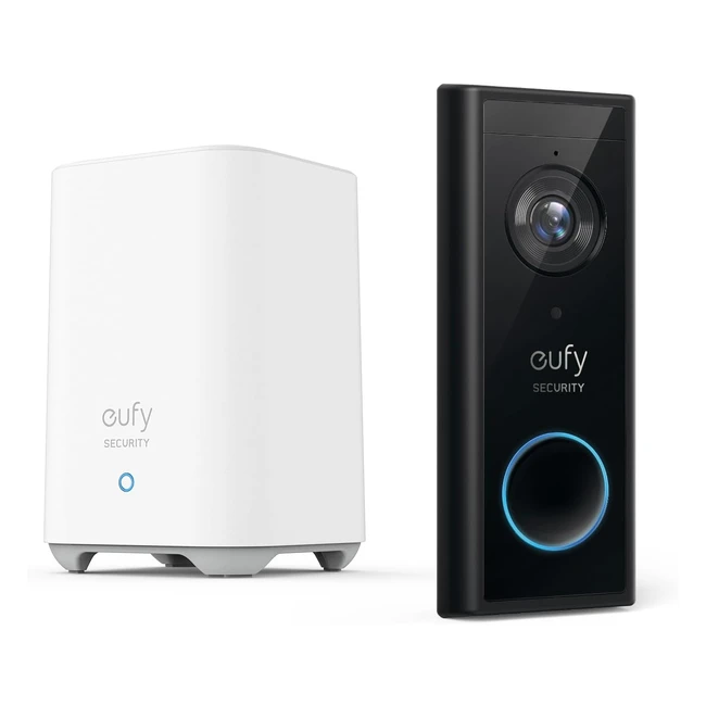 eufy Sicherheit Drahtlose Video-Türklingel mit Akku 2K HD Keine monatlichen Gebühren Smarte Personenerkennung Zwei-Wege-Audio Einfache Installation