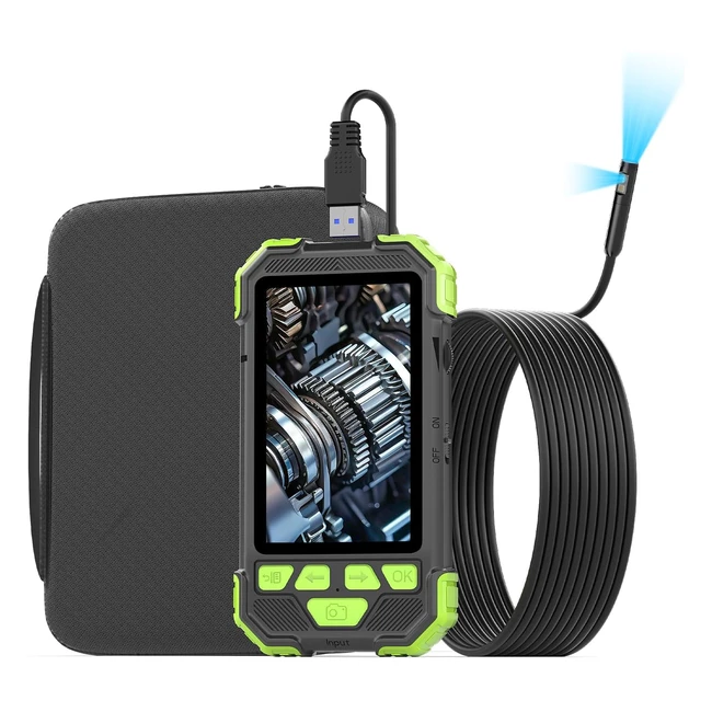 Endoscopio doppio lente 79mm Borescope industriale 43 ips con 81 luci led