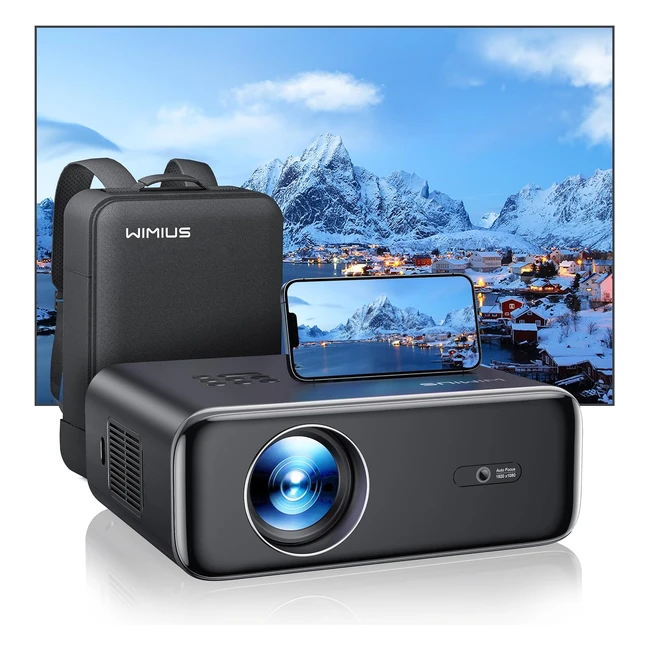 Auto Focus Keystone Projector 26000 Lumen WiFi 6 Bluetooth Full HD 1080P Portabl