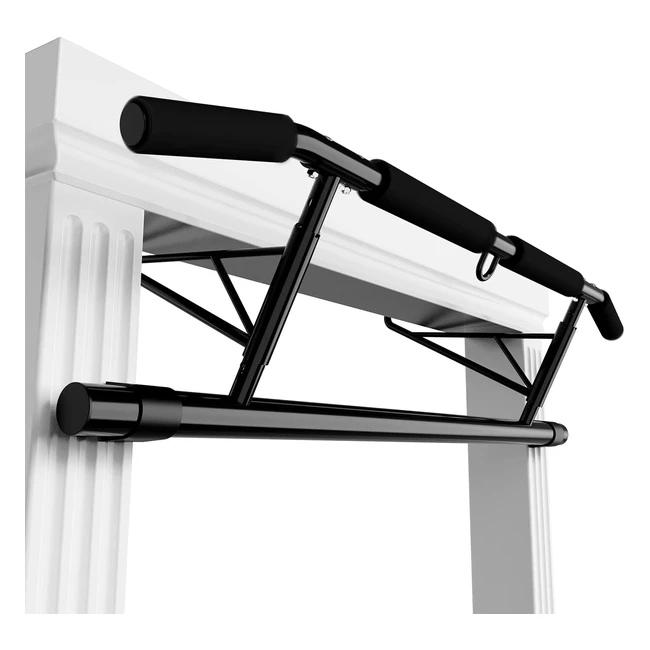 JX Fitness Door Frame Pull Up Bar - Foldable, Padded Handles, No Drilling - Home Gym Essential