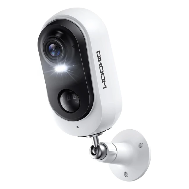 dihoom 2k Wireless Security Camera Outdoor Rechargeable Battery Operated CCTV Camera 3MP WiFi Camera with Night Vision PIR Human Motion Detection