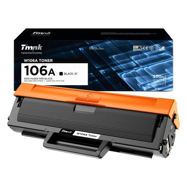 Toner Timink 106A con Chip Compatibile HP W1106A - Sostituzione HP 107A 107R MFP