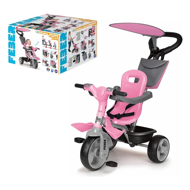 Triciclo Rosa Feber Baby Plus Music para Nios y Nias 9m-3a 800012132