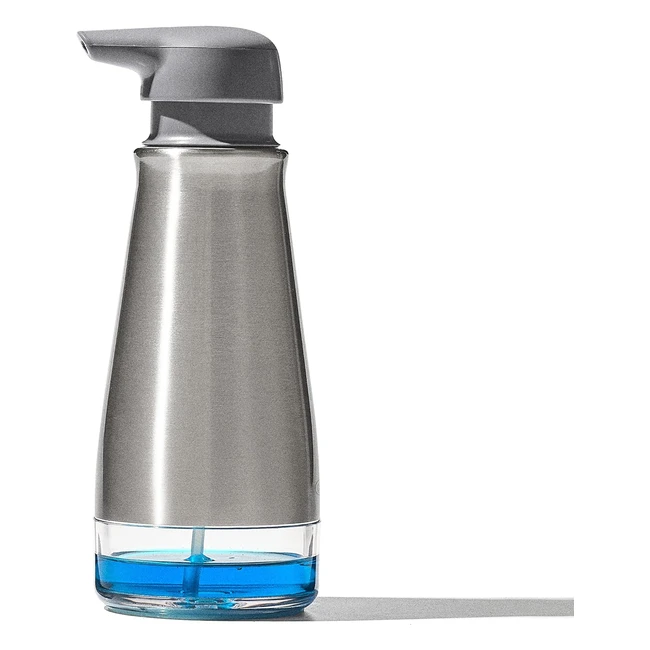 Dispenser Sapone Schiumoso OXO 13331100 Acciaio Inox Trasparente - Facile Erogaz