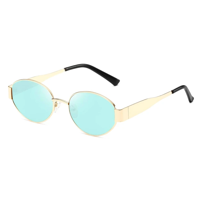 Kimorn Retro Oval Sunglasses UV400 Protection K1653 - Trendy Shades for Women & Men