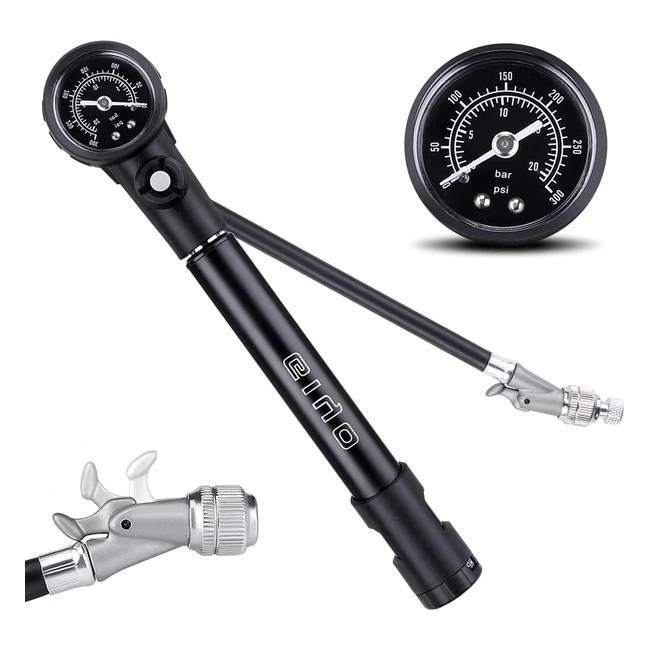 Bomba de alta presión GIYO MTB300PSI para neumáticos de bicicleta portátil - Presta y Schrader