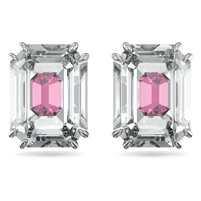 Swarovski Chroma Collection Womens Earrings - Octagon Cut Pink