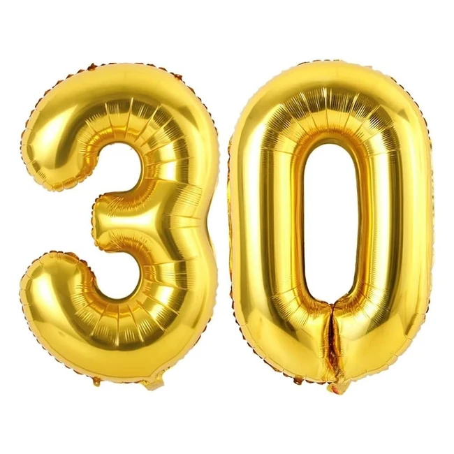 Ballon Chiffre Anniversaire 30 Or 40 Pouces 0123456789 Dco Birthday Balloon