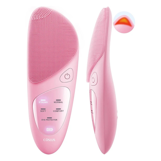 Coslus Gesichtsreinigungsbürste elektrisch Silikon Coslus IPX7 wasserdicht wiederaufladbare Reinigungsbürste Gesicht 4 Reinigungsmodi mit Augenschutz Lumi Spa für Reinigung Peeling Massage