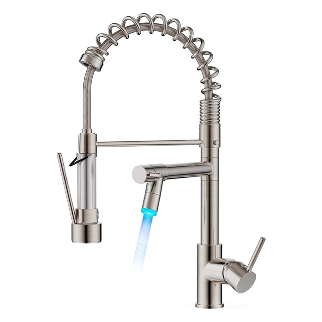 Miscelatore cucina Forious in acciaio inossidabile LED 360 doppio spruzzo