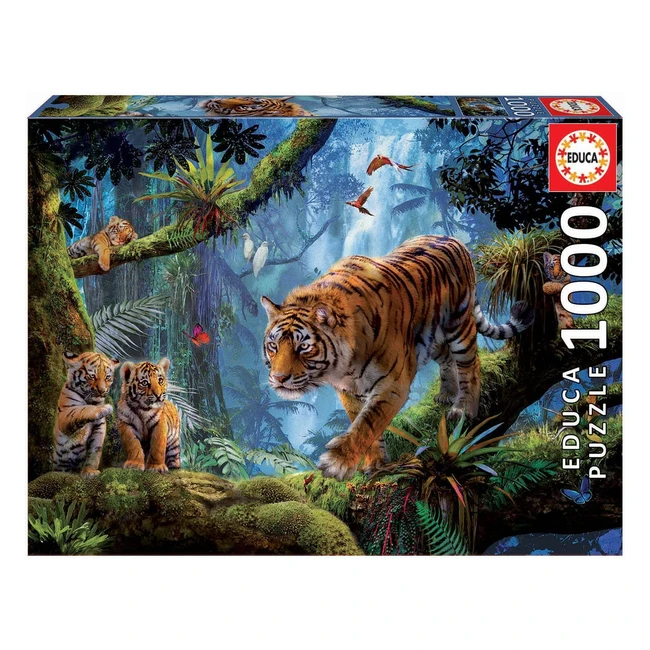 Puzzle 1000 piezas adultos Tigres en rbol Educa 17662 - Estimula mente y creat