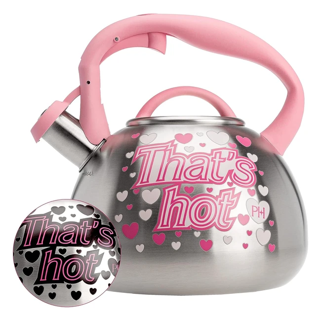 Paris Hilton Whistling Tea Kettle Stainless Steel - Hot Color Changing - Iconic 