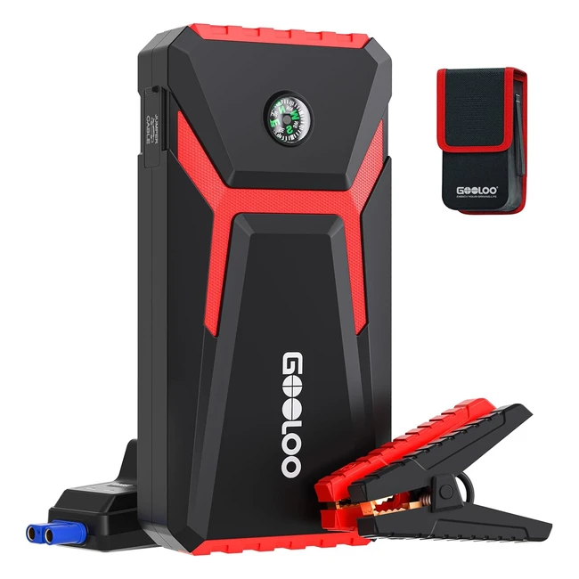 GOOLOO GE2000 Car Jump Starter Power Pack 2000A Peak 12V Battery Booster Emergency Portable