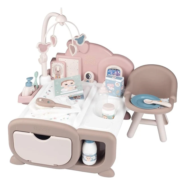 Smoby Baby Nurse Nursery Cocoon - Espace Soin Nuit Repas - Babyphone Electroniqu