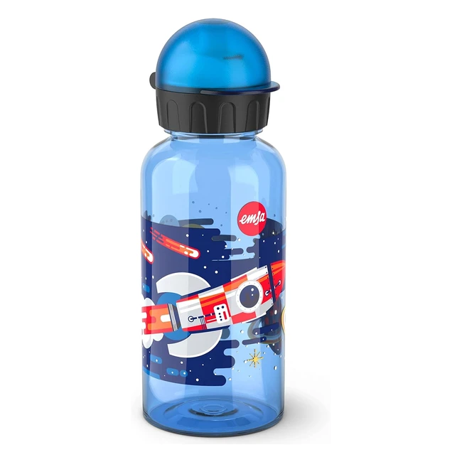 emsa N30513 Kinder Tritan Trinkflasche 0,4 Liter 100% sicher, praktisch, hygienisch, auslaufsicher, cleverer Trinkverschluss, robustes Design, Platzsparend