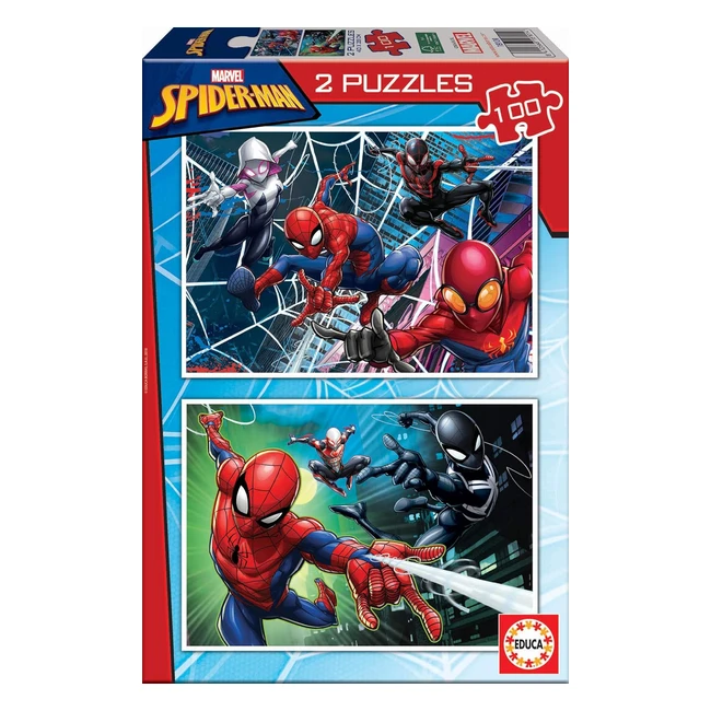 Puzzle enfant Spiderman 2x100p - Educa 18101 - Grandes pices -  partir de 4 