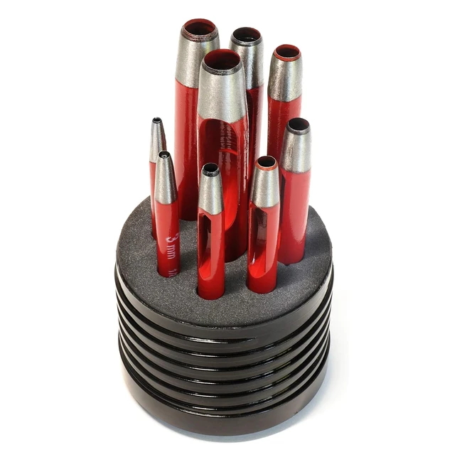 Sacabocados de Golpe en Acero Made in Germany - Juego de 9 Punzones de 210mm