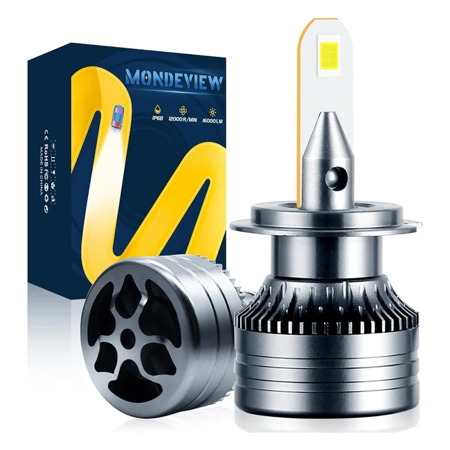 Ampoule LED H7 6000K 60W 16000LM Mondeview - Haute Luminosit Rotation 360