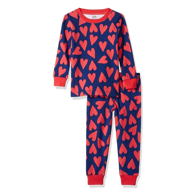Lot de pyjamas en coton Amazon Essentials coupe ajustée mixte - BB bleu orange - Curs 24 mois