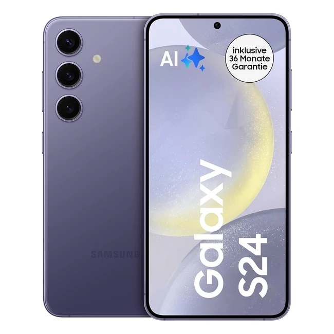 Samsung Galaxy S24 AI Smartphone Androidhandy ohne Vertrag 8GB RAM 128GB Speicher 50MP Kamera Cobalt Violet