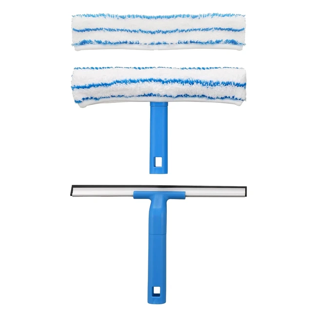 Kit Limpieza Ventanas 30cm Silicona Microfibra Profesional