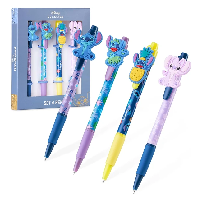 Disney Penne Stitch Set 4 Penne Nere - Cancell Kawaii