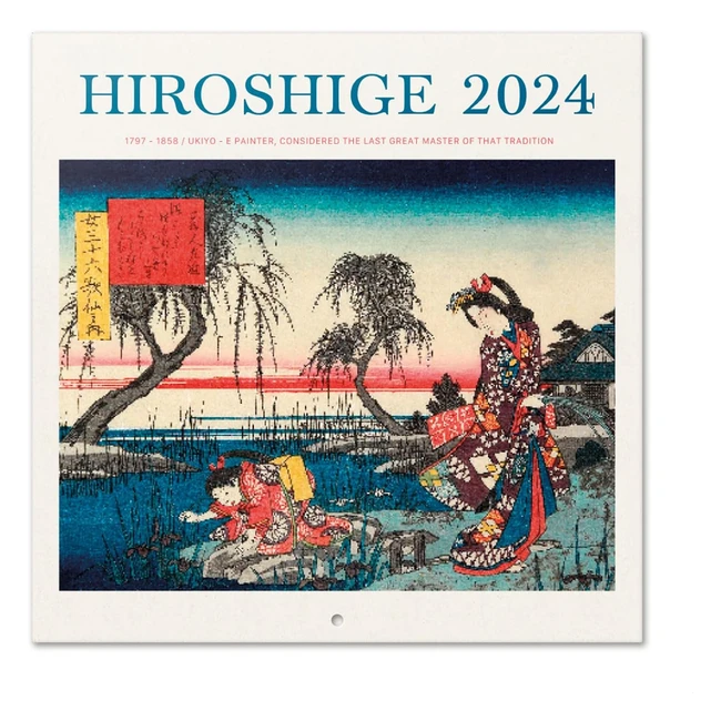 Calendrier mural 2024 Japanese Art Hiroshige - Grupo Erik - FSC - 30 x 60 cm