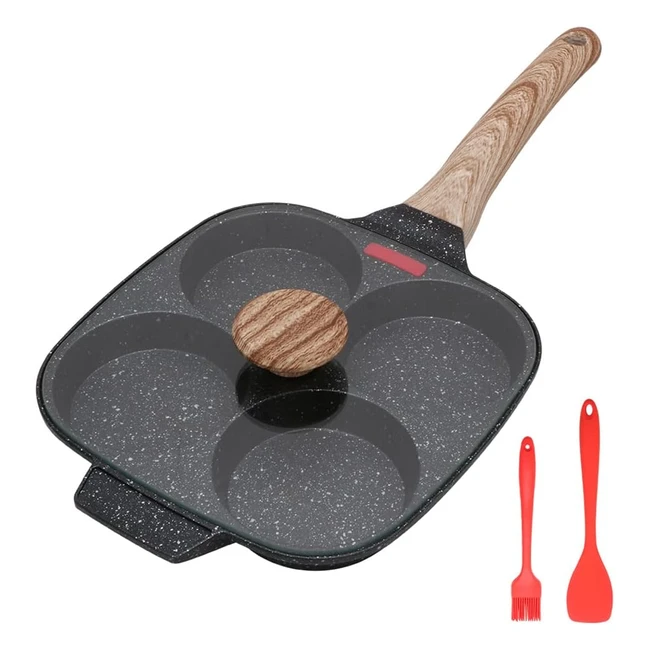 Padella Pancake Bobikuke 4 Fori Antiaderente - Alluminio