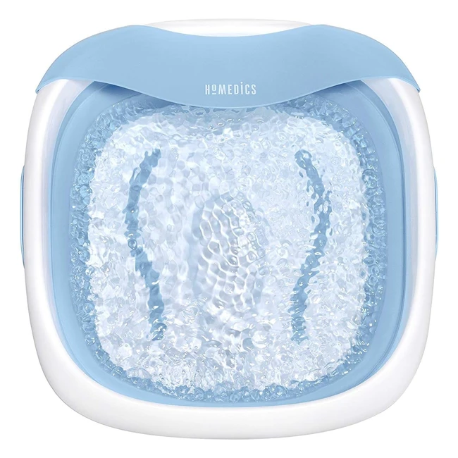 Homedics Foldaway Luxury Foot Spa & Massager with Heater - Keep Warm Function, Soothing Vibration Massage, Clever Collapsible Design