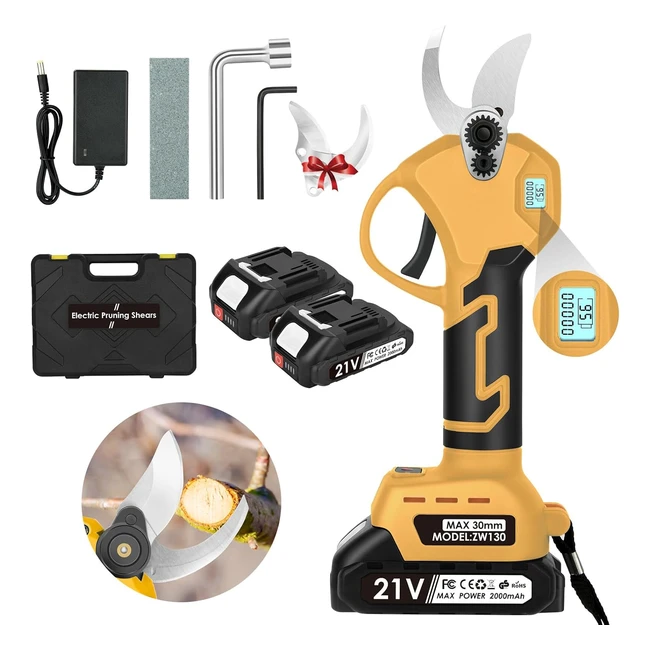 Tijeras de Podar Elctricas Profesionales 40mm 2 Bateras 21V 2000mAh