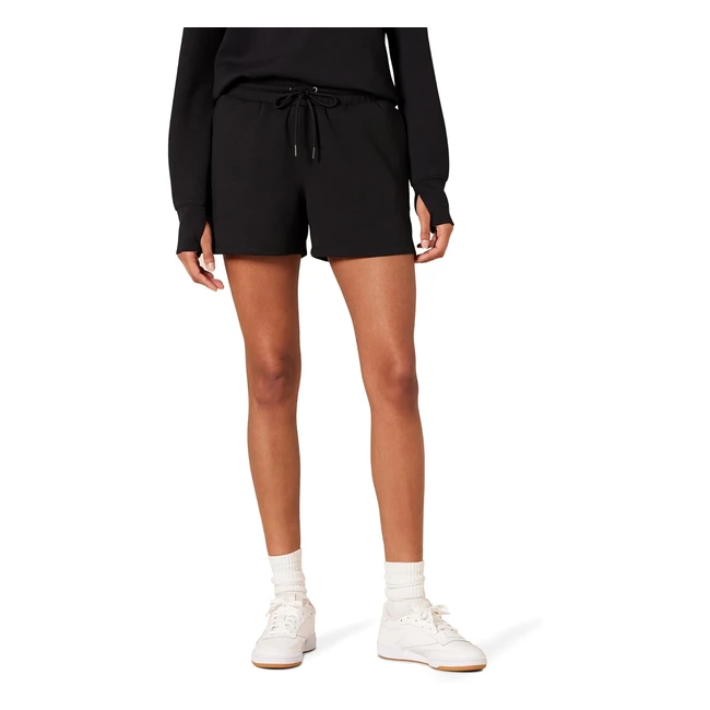 Amazon Essentials Women's Active Sweat High Waist Shorts - Black