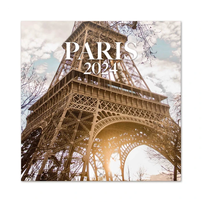 Calendrier mural 2024 Paris Grupo Erik - 30 x 60 cm - Certifié FSC