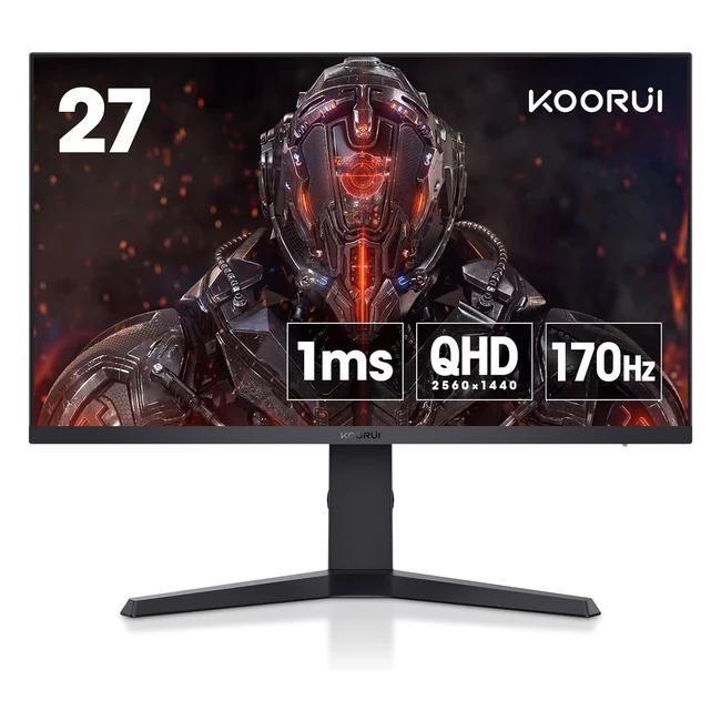 Koorui 27 Inch Gaming Monitor QHD2560 1440 IPS1ms 144Hz HDR 400 DCI-P3 Height Ad