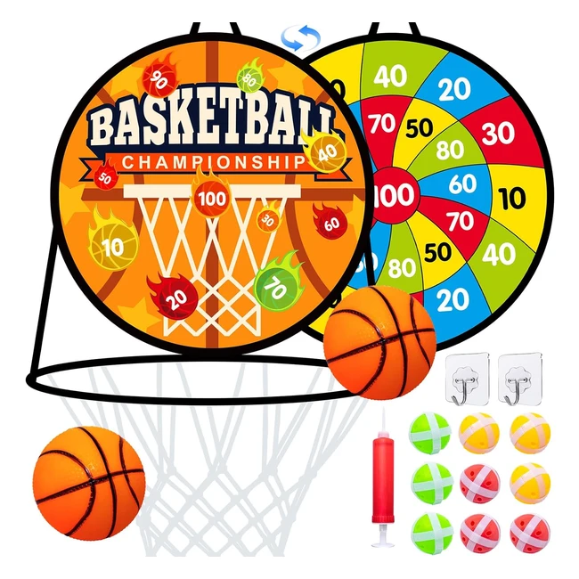 Bersaglio Giocattolo Bambini - Basket e Freccette - Gioco Educativo - Leggero e 