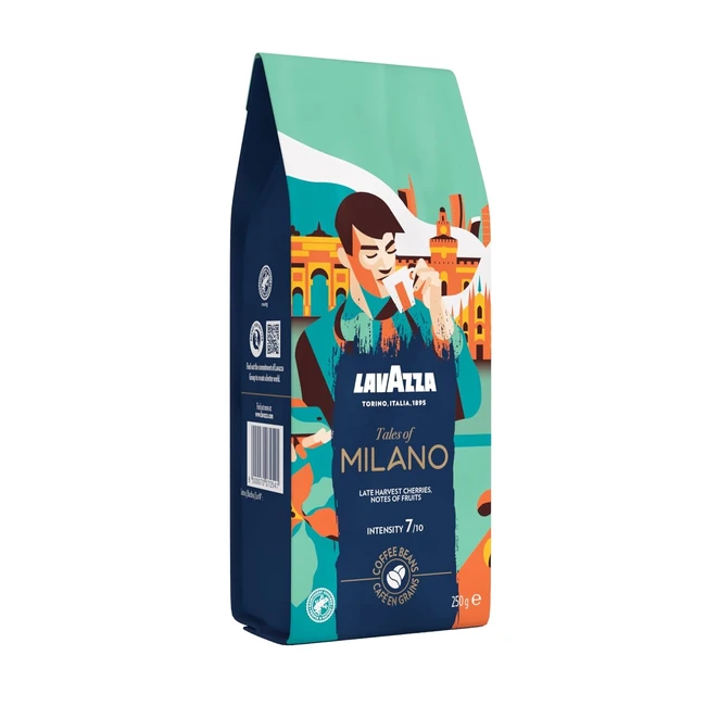Lavazza Tales of Milano Kaffeebohnen 100% Arabica Intensität 7/10 250g