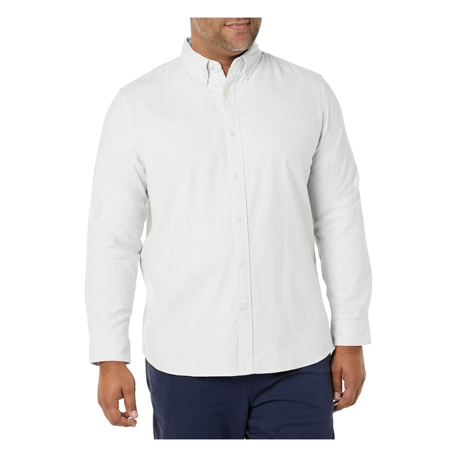 Amazon Essentials Herren Langarmhemd StretchOxford Normaler Schnitt Big  Tall