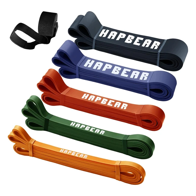 hapbear bandas de resistencia set fitness 5 cintas elsticas anclaje puerta yog