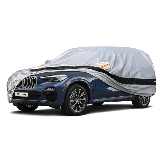 Funda Coche SUV Exterior Impermeable 10 Capas - Audi Q7 BMW X5 Mercedes GLE Porsche Cayenneetc C12 Plata