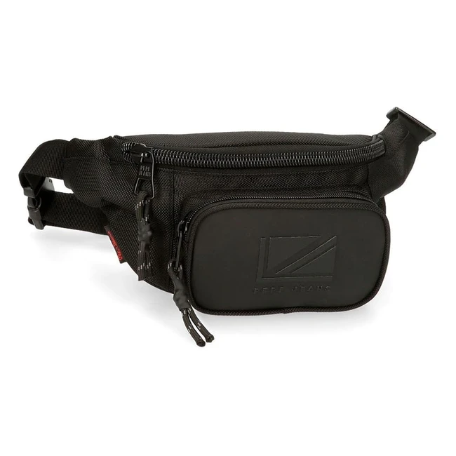 Sac banane Pepe Jeans Bromley LDN noir 35x13x5cm polyester cuir synthétique