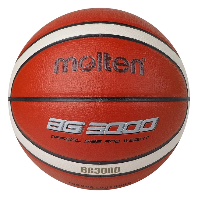 Molten BG3000 Basketball - FIBA Approved - IndoorOutdoor - OrangeIvory