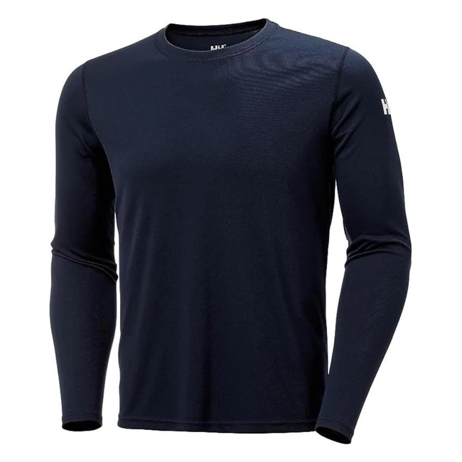 Helly Hansen Men's Long Sleeve Tshirt HH Tech Crew XL Navy - Lightweight & Breathable