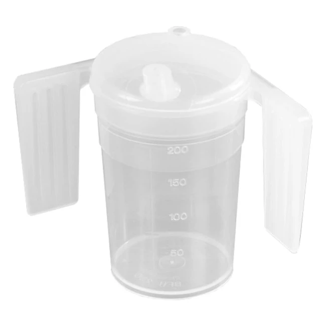 NRS Healthcare Feeder Cup with Handle - Wide Spout White - Ref 1234 - Self Feed