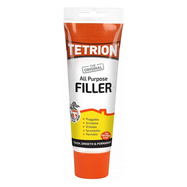 Tetrion All Purpose Filler Tube 330ml | Strong & Reliable | Drillable, Spreadable, Paintable | Long Lasting Repairs