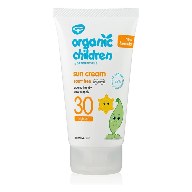 Green People Organic Children Sun Cream SPF30 150ml - Natural Organic Sunscreen for Kids