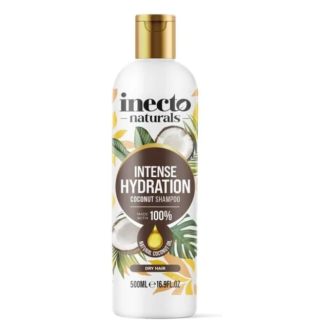 Inecto Natural Coconut Shampoo 500ml Supercreamy - Silky Smooth Relief - Organi