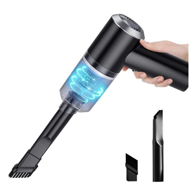 Mini Aspirapolvere Ricaricabile USB 120W 6000Pa Nero - Potente e Portatile